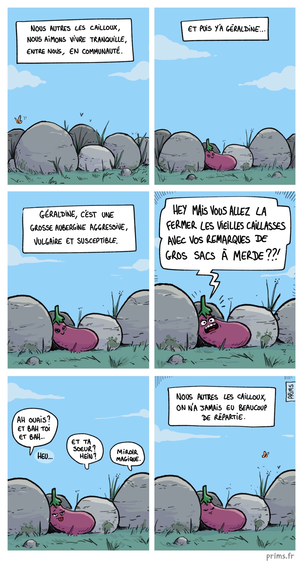 Dessin, BD : G&eacute;raldine et les cailloux